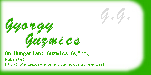 gyorgy guzmics business card